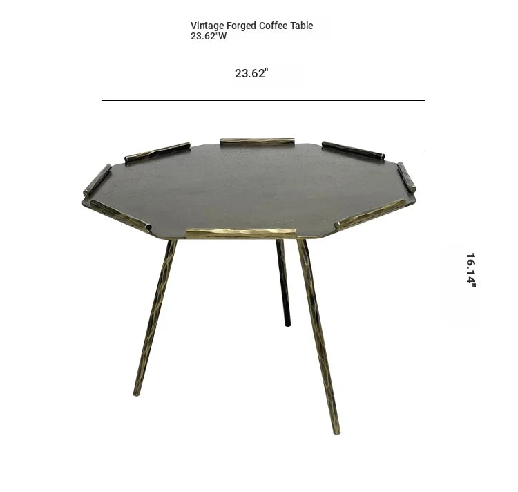 Stylish Octagonal Coffee Table Set - Modern Metal Accent Tables for Living Room Decor hmsf-4679