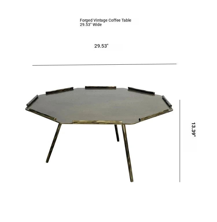 Stylish Octagonal Coffee Table Set - Modern Metal Accent Tables for Living Room Decor hmsf-4679