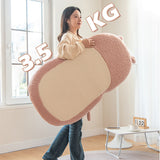 Stylish Dark Gray Sofa with Pink Latex Cushions and Cozy Berber Fleece Upholstery hmy-1061