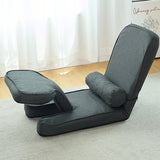 Elegant Dark Gray Brown Cotton-Lazy Sofa for a Chic and Cozy Living Room hmy-1072