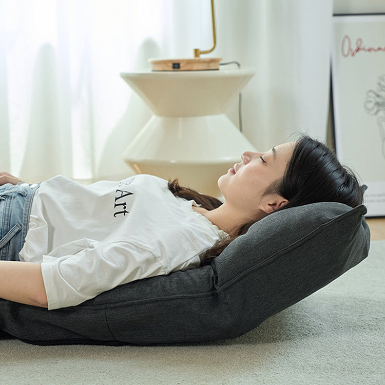Cozy Cotton Lazy Sofa in Dark Gray, Orange, Blue, and Brown - Stylish and Comfortable hmy-1075