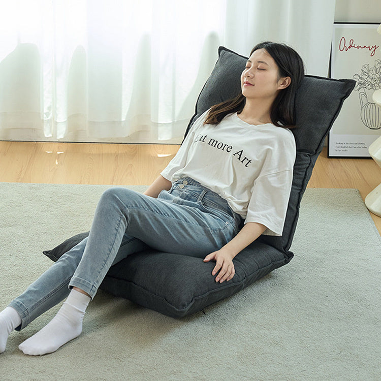 Cozy Cotton Lazy Sofa in Dark Gray, Orange, Blue, and Brown - Stylish and Comfortable hmy-1075