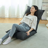 Cozy Cotton Lazy Sofa in Dark Gray, Orange, Blue, and Brown - Stylish and Comfortable hmy-1075