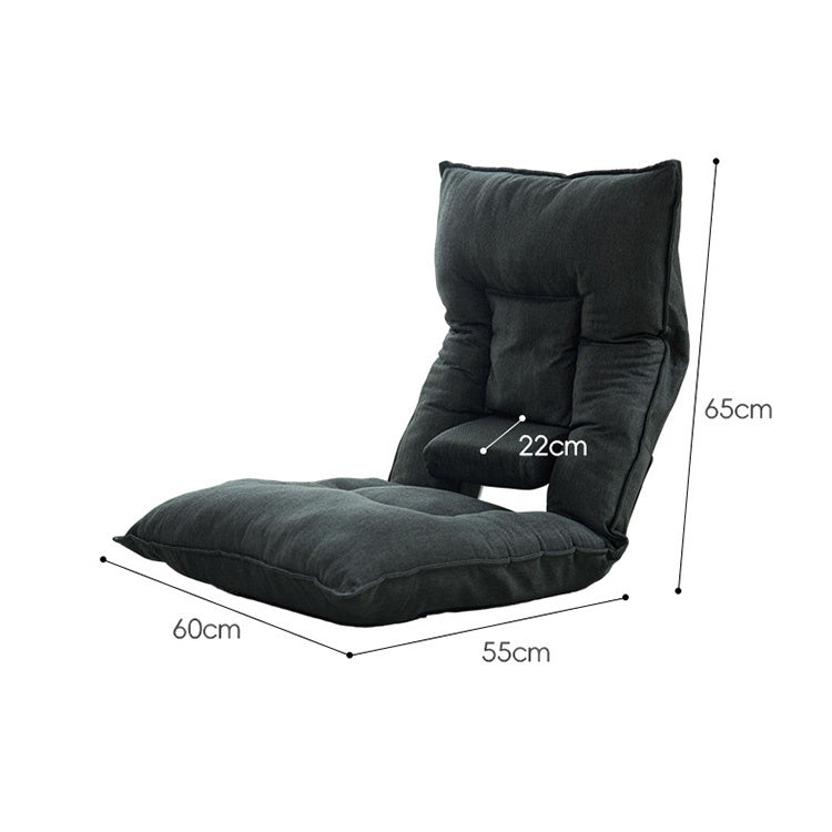 Cozy Cotton Lazy Sofa in Dark Gray, Orange, Blue, and Brown - Stylish and Comfortable hmy-1075