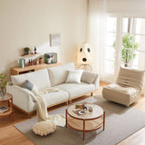 Cozy Multi-Color Sofa: Goose Down Cushions with Goose Down Filling Couch with Oak & Pine Wood Frame hmyf-1271