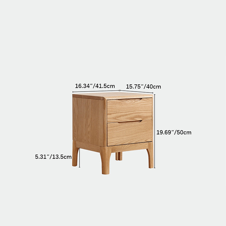 Elegant Oak Wood Nightstand - Natural Finish for Stylish Bedrooms hmzj-799