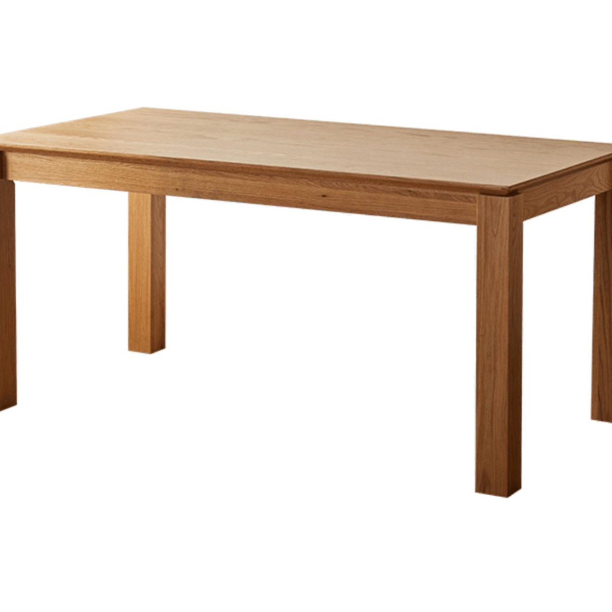 Minimalistic Rectangular Red Oak Dining Table in Natural Wood Color for 6-8 People  hmzj-805