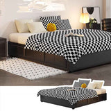 Modern Cal King Pine Wood Bed Frame with Storage - Perfect Design with Headboard hmzsh-1548