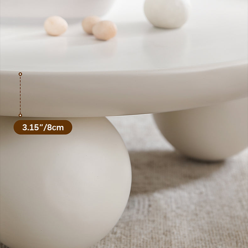 Elegant Round Oak Density Board Coffee Table - Modern Minimalist Design hqlw-4022