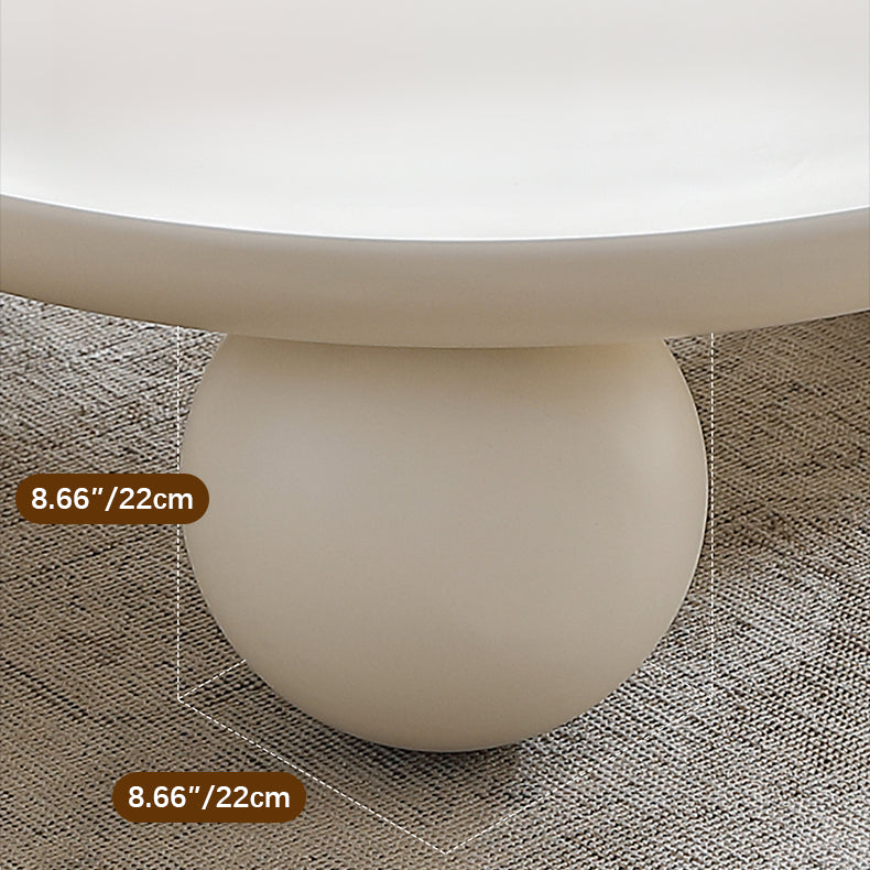 Elegant Round Oak Density Board Coffee Table - Modern Minimalist Design hqlw-4022