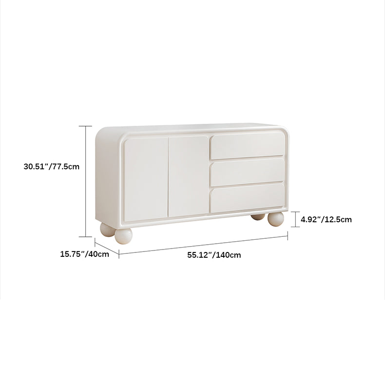 Sleek Modern Oak Pine Sideboard – Elegant Multi-Layer Storage Solution hqlw-4026