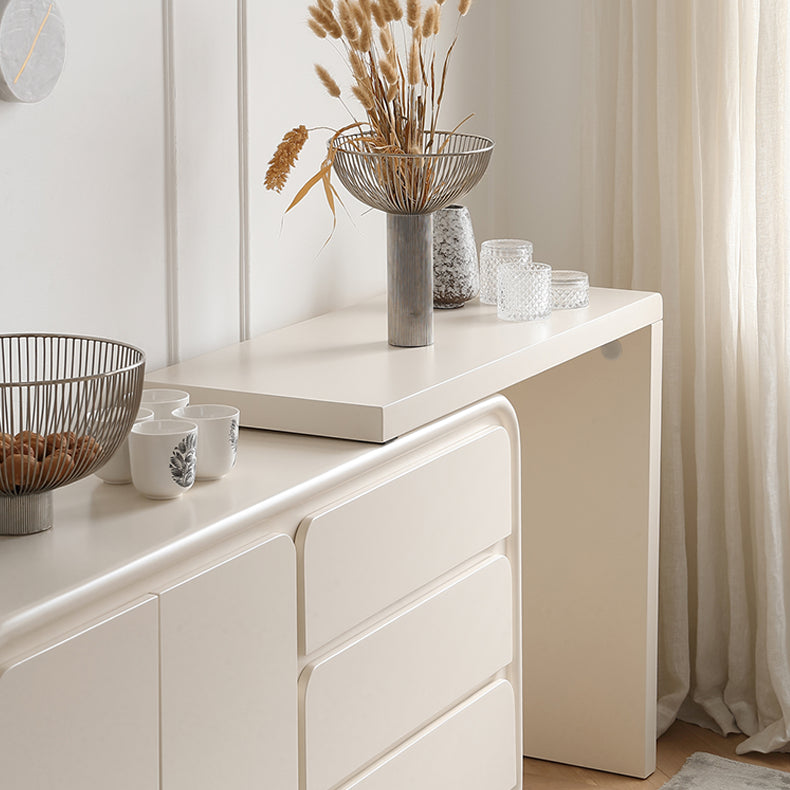 Modern Oak Pine Makeup Vanity with Storage Drawers and Unique Mirror Design hqlw-4028