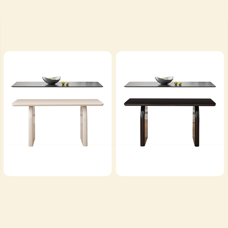 Modern Dining Table - Stylish Ceramic Stone & Stainless Steel Design for Your Home hqlw-4041