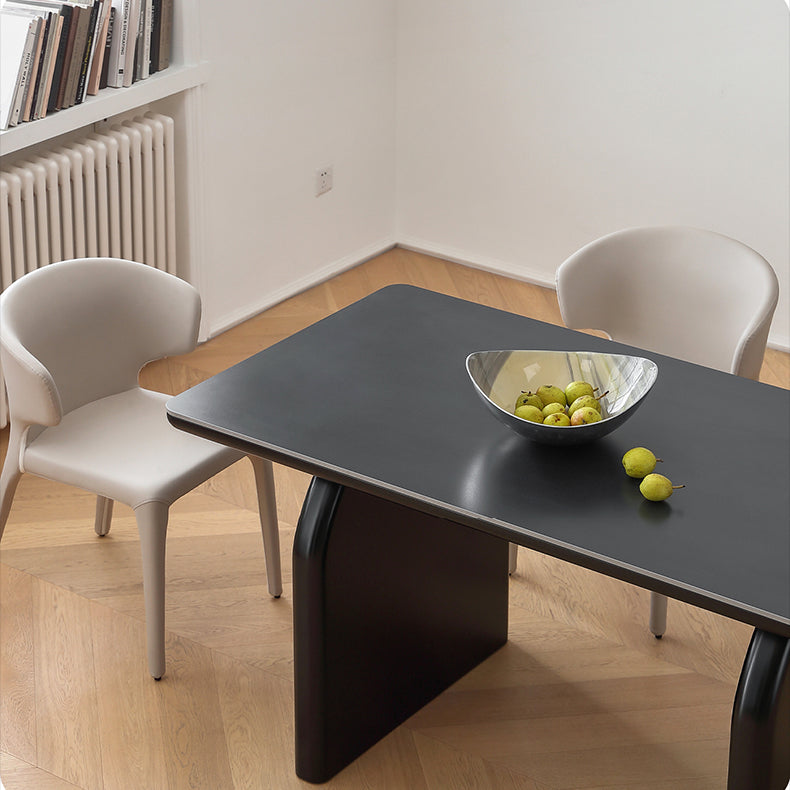 Modern Dining Table - Stylish Ceramic Stone & Stainless Steel Design for Your Home hqlw-4041