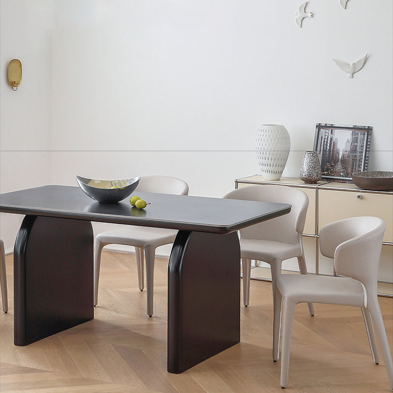 Modern Dining Table - Stylish Ceramic Stone & Stainless Steel Design for Your Home hqlw-4041