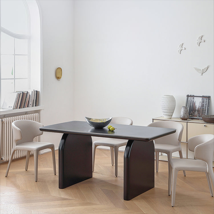 Modern Dining Table - Stylish Ceramic Stone & Stainless Steel Design for Your Home hqlw-4041