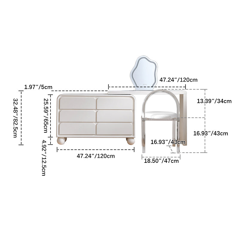 Elegant Acrylic Vanity Stool - Modern Dressing Table Seat for Chic Interiors hqlw-4045