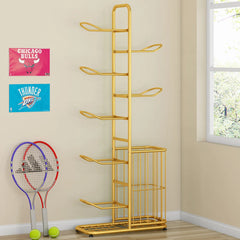Multi-Tier Sports Storage Rack for Ball & Equipment Organization - hsen-2027