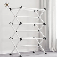 Sturdy Metal Clothes Drying Rack with Multiple Tiers for Optimal Space Saving hsen-2034