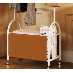Stylish Faux Leather Coat Hanger with Storage & Hooks for Modern Homes hsj-2248
