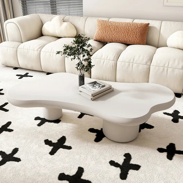 Modern Minimalist Concrete Coffee Table - Stylish Living Room Accent Piece hsj-2251