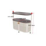 Sleek Coffee Table with Rattan Cabinet and Dark Wood Top - Modern Décor hsj-2252