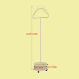 Stylish Metal Coat Hanger with Wheels and Storage Basket - HSJ-2253