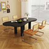 Sleek White Oval Dining Table - Elegant Centerpiece for Modern Homes hsj-2254