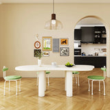 Sleek White Oval Dining Table - Elegant Centerpiece for Modern Homes hsj-2254