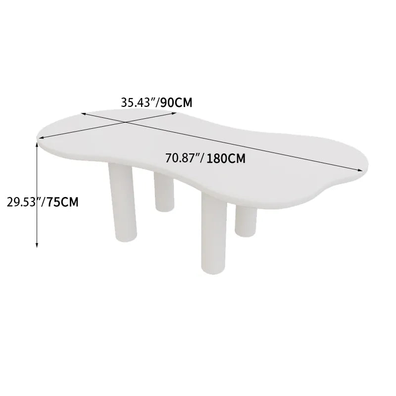 Sleek White Oval Dining Table - Elegant Centerpiece for Modern Homes hsj-2254