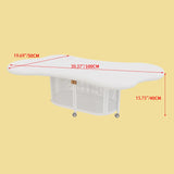 Stylish Modern Coffee Table with Rattan Accents and Rolling Wheels - hsj-2255