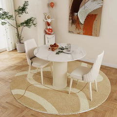 Elegant Sintered Stone Table with Faux Leather Finish for Modern Interiors - hsj-2258