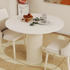 Elegant Sintered Stone Table with Faux Leather Finish for Modern Interiors - hsj-2258