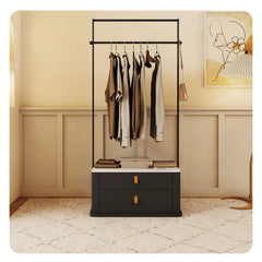 Stylish Coat Hanger with Sintered Stone Base - Elegant Home Organizer hsj-2268