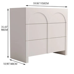 Modern Ash Wood Cabinet with Arched Design - Stylish Storage Solution hsj-2273
