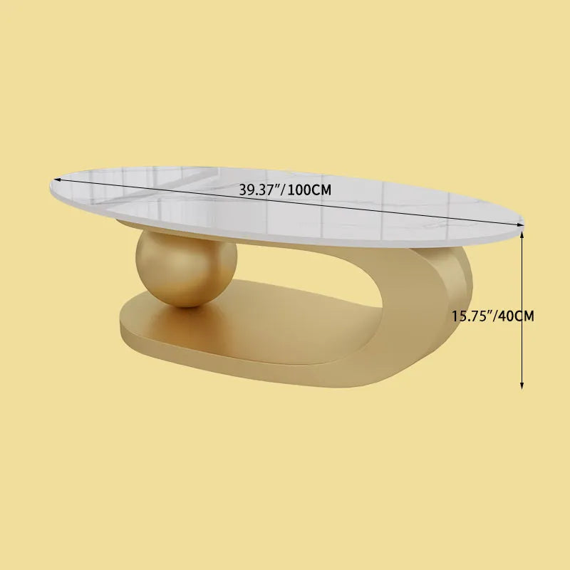 Sleek Sintered Stone Coffee Table hsj-2276 for Modern Living Room Decor