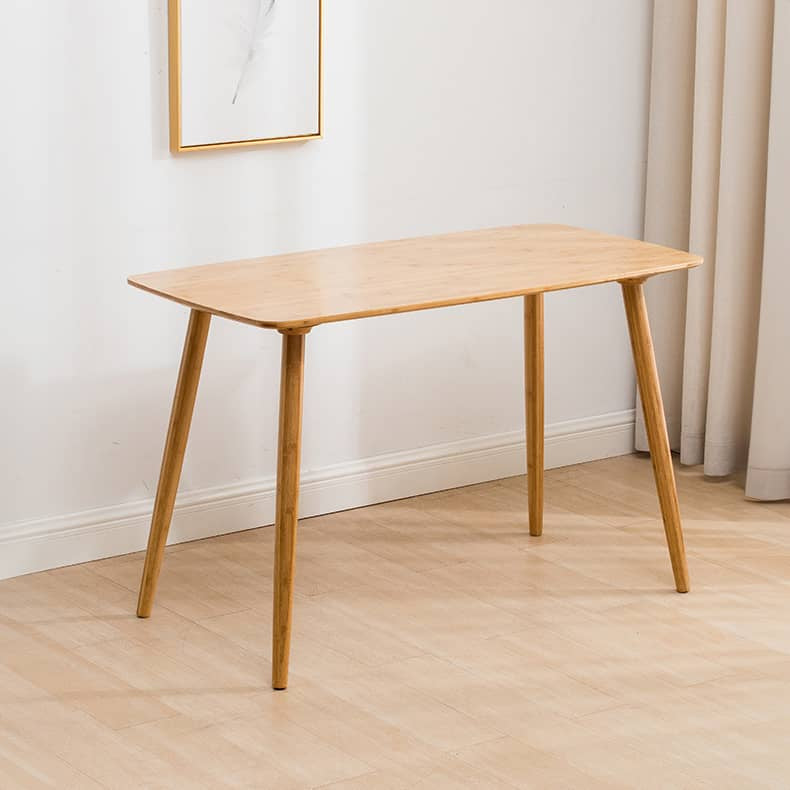 Minimalistic Rectangular Bamboo Dining Table in Natural Wood Color - Perfect for 6 Seaters hsl-119