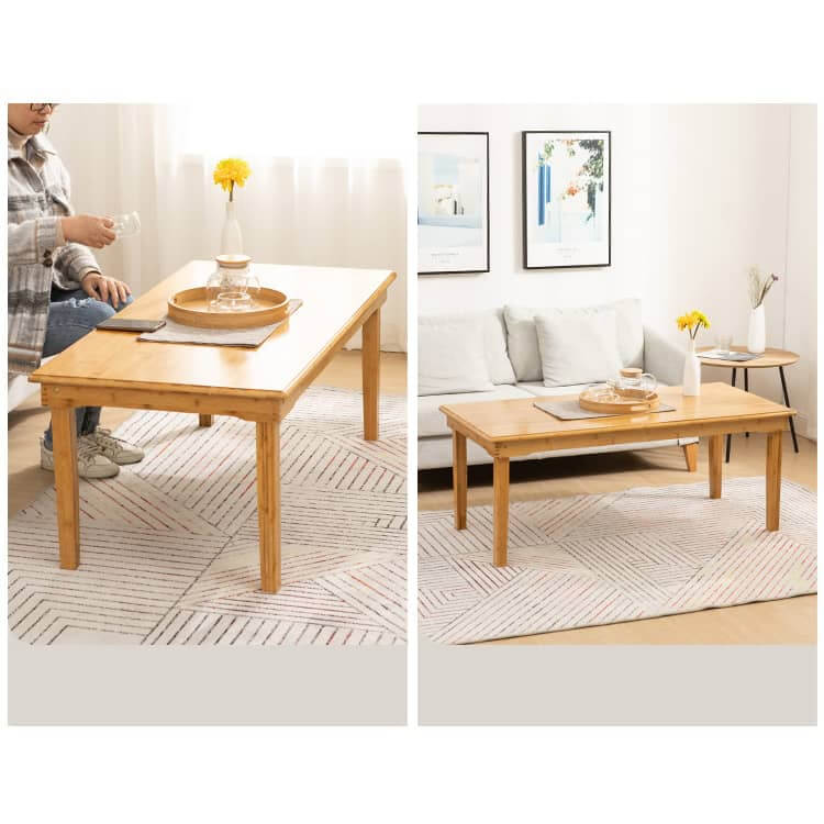 Rectangular Bamboo Coffee Table - Simple Style for LIvingroom hsl-125