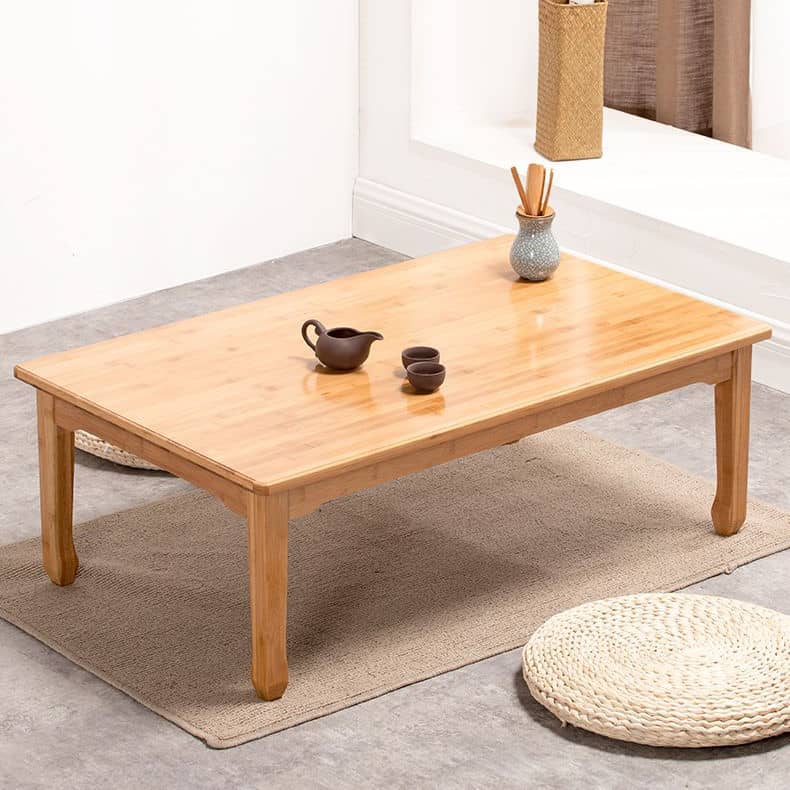 Rectangular Bamboo Coffee Table  in Natural Wood Color - Perfect for Any Home Decor hsl-126