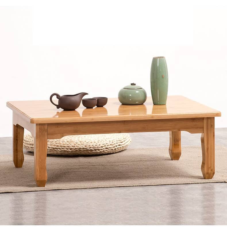 Rectangular Bamboo Coffee Table  in Natural Wood Color - Perfect for Any Home Decor hsl-126