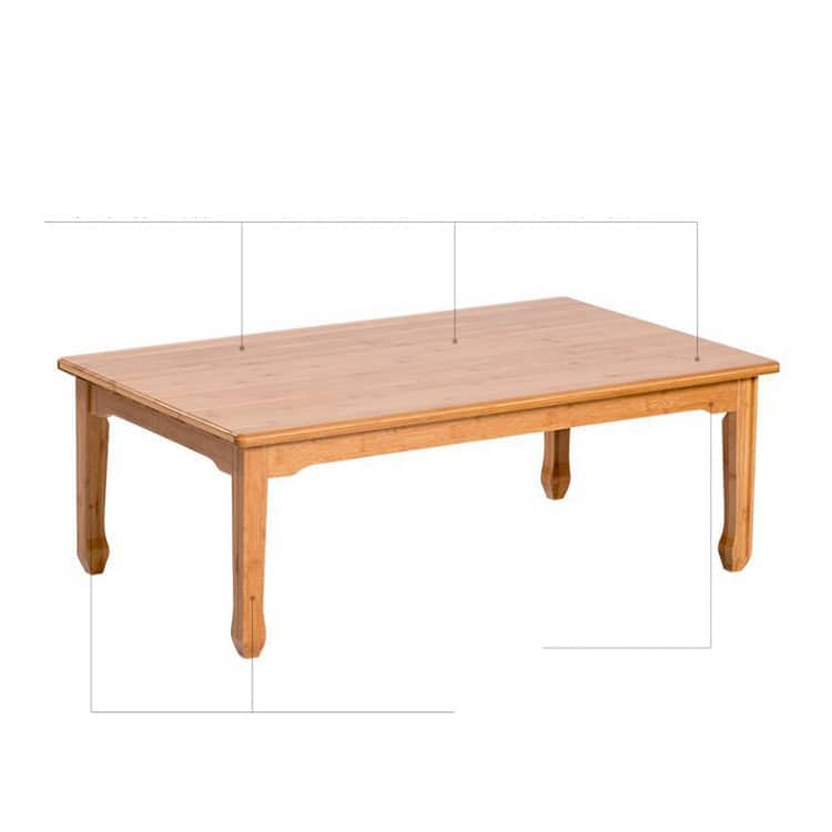 Rectangular Bamboo Coffee Table  in Natural Wood Color - Perfect for Any Home Decor hsl-126