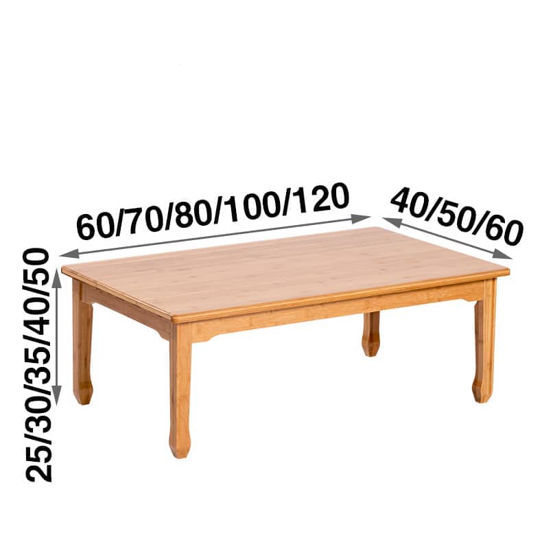 Rectangular Bamboo Coffee Table  in Natural Wood Color - Perfect for Any Home Decor hsl-126