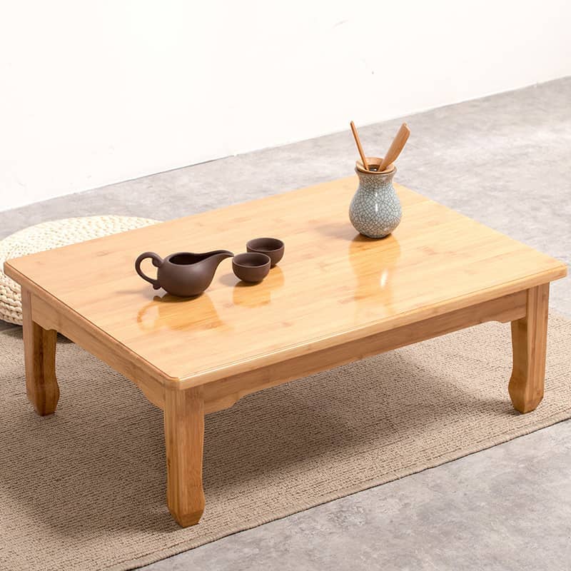 Rectangular Bamboo Coffee Table  in Natural Wood Color - Perfect for Any Home Decor hsl-126