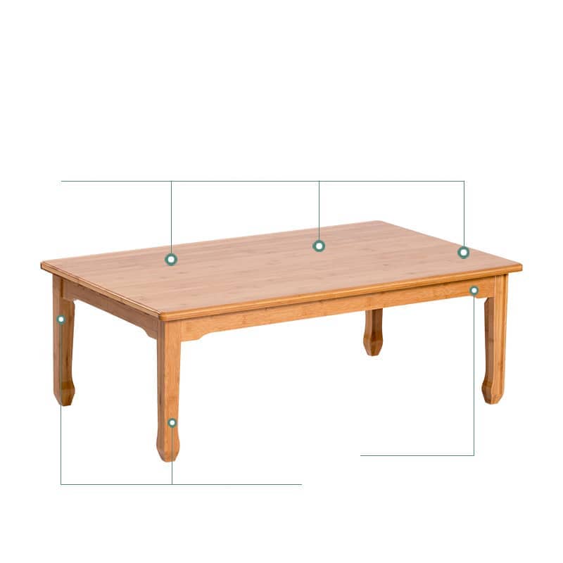 Rectangular Bamboo Coffee Table  in Natural Wood Color - Perfect for Any Home Decor hsl-126