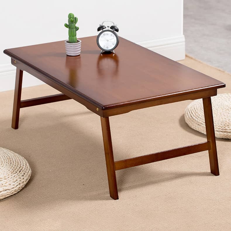 Rectangular Bamboo Coffee Table with Foldable Legs - Perfect for Modern Living Spaces hsl-127