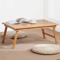 Rectangular Bamboo Coffee Table with Foldable Legs - Perfect for Modern Living Spaces hsl-127