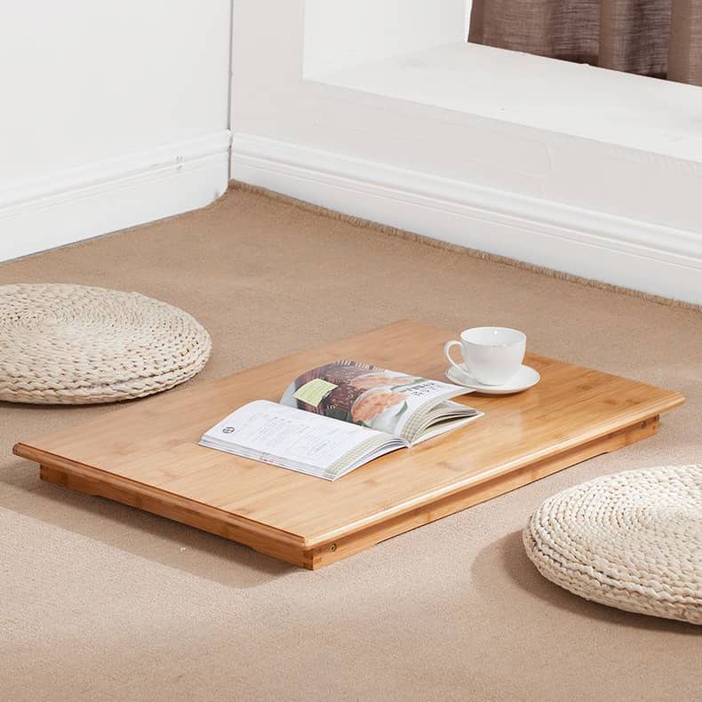 Rectangular Bamboo Coffee Table with Foldable Legs - Perfect for Modern Living Spaces hsl-127