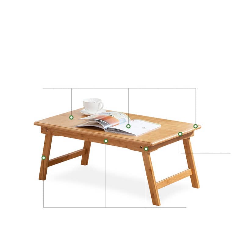 Rectangular Bamboo Coffee Table with Foldable Legs - Perfect for Modern Living Spaces hsl-127