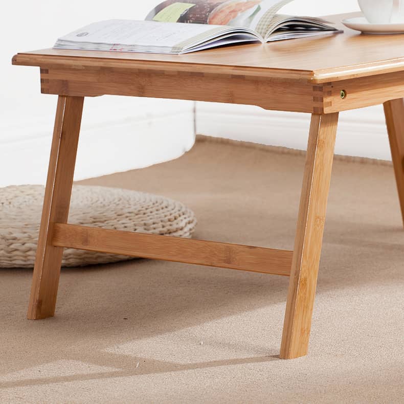 Rectangular Bamboo Coffee Table with Foldable Legs - Perfect for Modern Living Spaces hsl-127