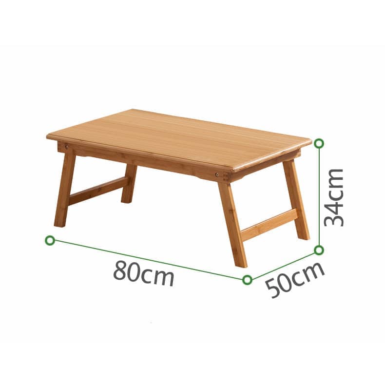 Rectangular Bamboo Coffee Table with Foldable Legs - Perfect for Modern Living Spaces hsl-127